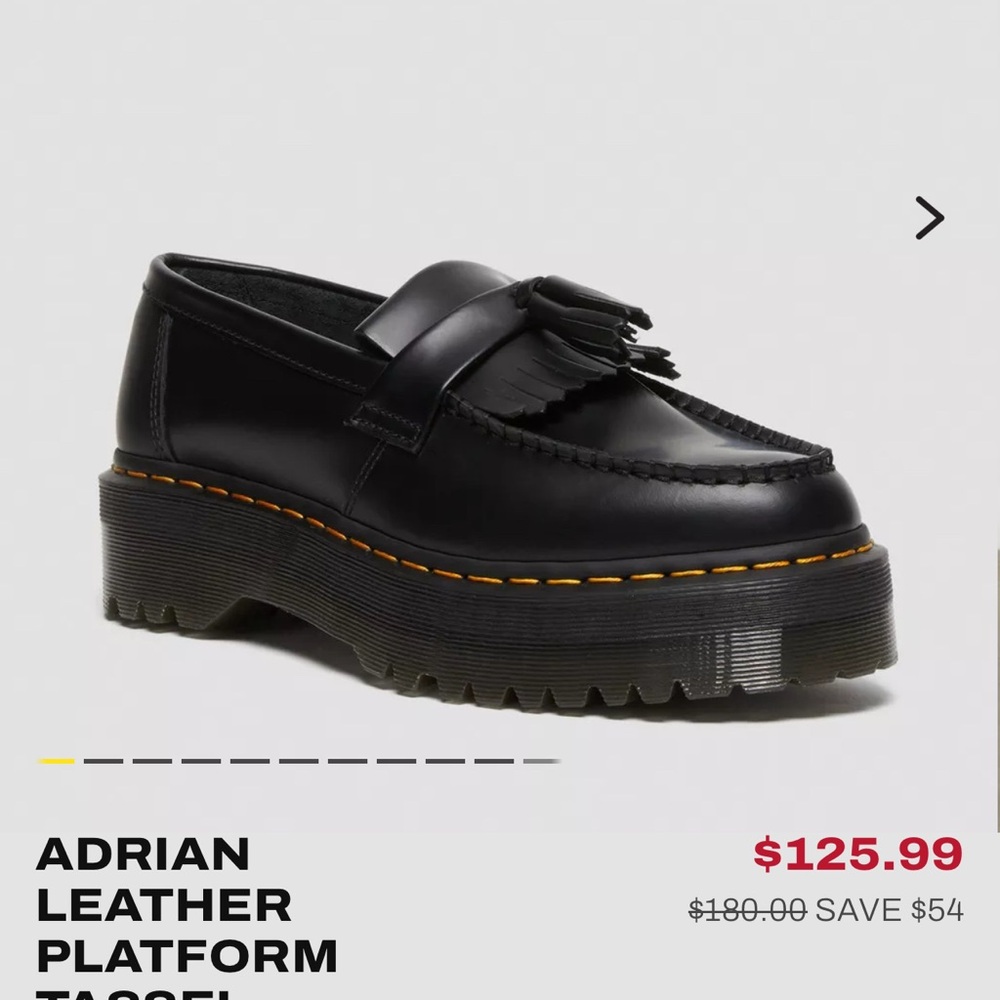 Adrian Leather Platform Tassel Loafers - Black